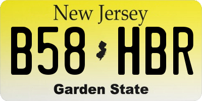 NJ license plate B58HBR