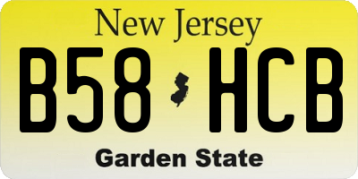 NJ license plate B58HCB