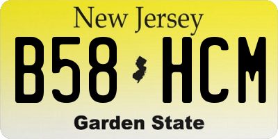 NJ license plate B58HCM