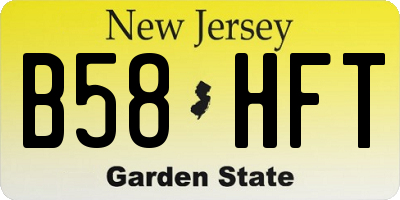 NJ license plate B58HFT