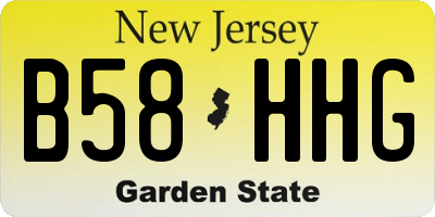 NJ license plate B58HHG