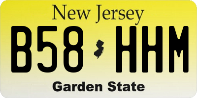 NJ license plate B58HHM