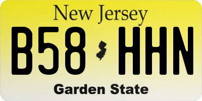NJ license plate B58HHN