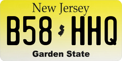 NJ license plate B58HHQ