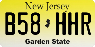 NJ license plate B58HHR