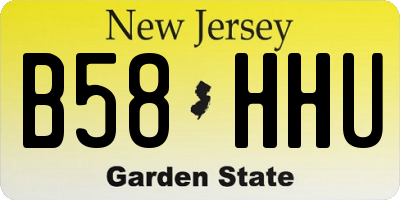 NJ license plate B58HHU