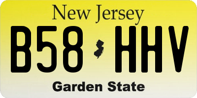 NJ license plate B58HHV