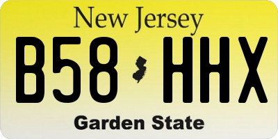 NJ license plate B58HHX