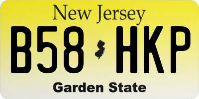 NJ license plate B58HKP