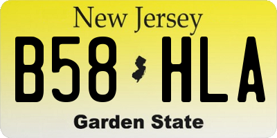 NJ license plate B58HLA