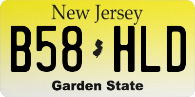 NJ license plate B58HLD