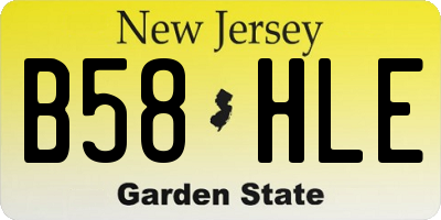 NJ license plate B58HLE