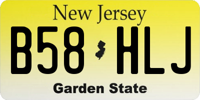 NJ license plate B58HLJ