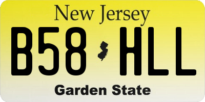 NJ license plate B58HLL