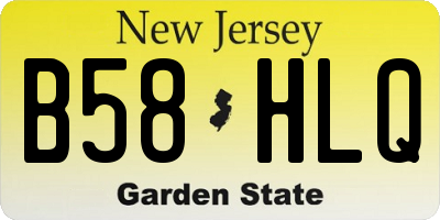 NJ license plate B58HLQ