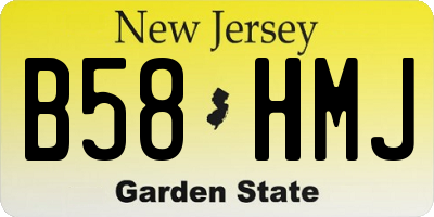 NJ license plate B58HMJ
