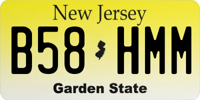 NJ license plate B58HMM