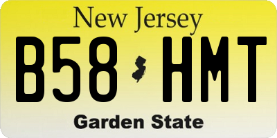 NJ license plate B58HMT