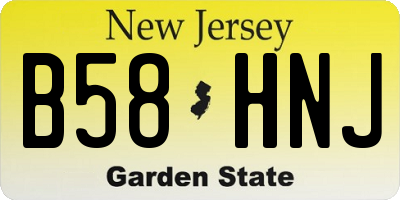 NJ license plate B58HNJ