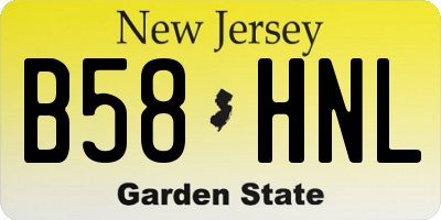 NJ license plate B58HNL