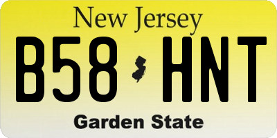 NJ license plate B58HNT