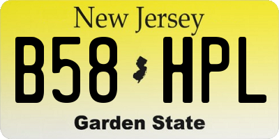 NJ license plate B58HPL
