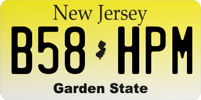 NJ license plate B58HPM