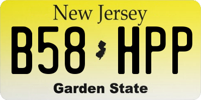 NJ license plate B58HPP