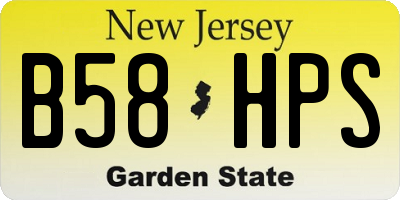NJ license plate B58HPS