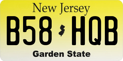 NJ license plate B58HQB