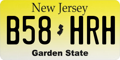 NJ license plate B58HRH