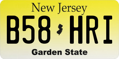 NJ license plate B58HRI