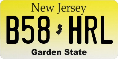 NJ license plate B58HRL