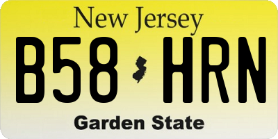 NJ license plate B58HRN