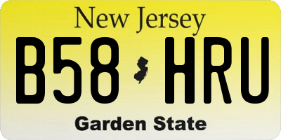 NJ license plate B58HRU