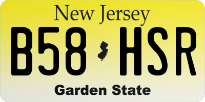 NJ license plate B58HSR