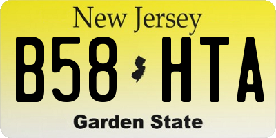 NJ license plate B58HTA
