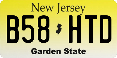 NJ license plate B58HTD