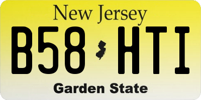 NJ license plate B58HTI