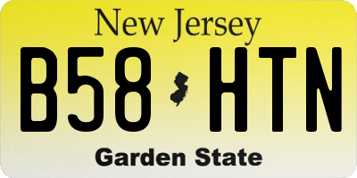 NJ license plate B58HTN