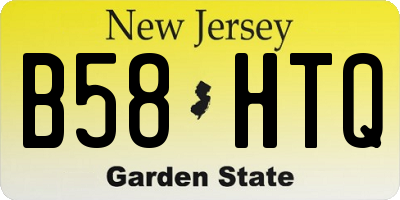 NJ license plate B58HTQ