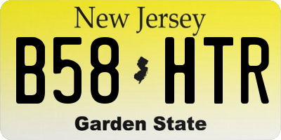 NJ license plate B58HTR