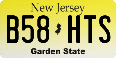 NJ license plate B58HTS