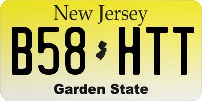 NJ license plate B58HTT