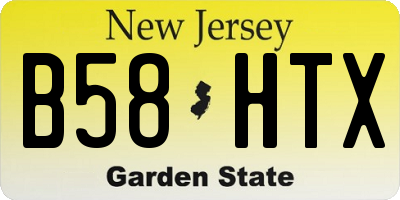 NJ license plate B58HTX