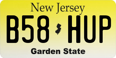 NJ license plate B58HUP