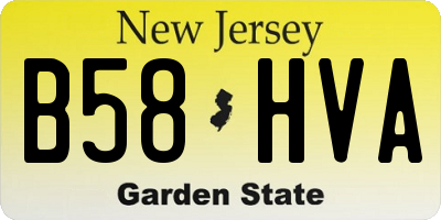 NJ license plate B58HVA