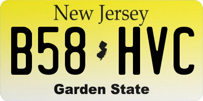 NJ license plate B58HVC