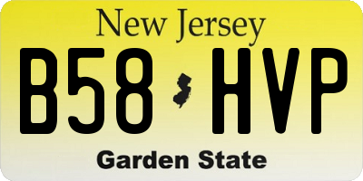 NJ license plate B58HVP