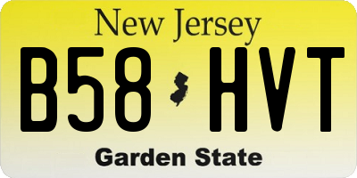 NJ license plate B58HVT